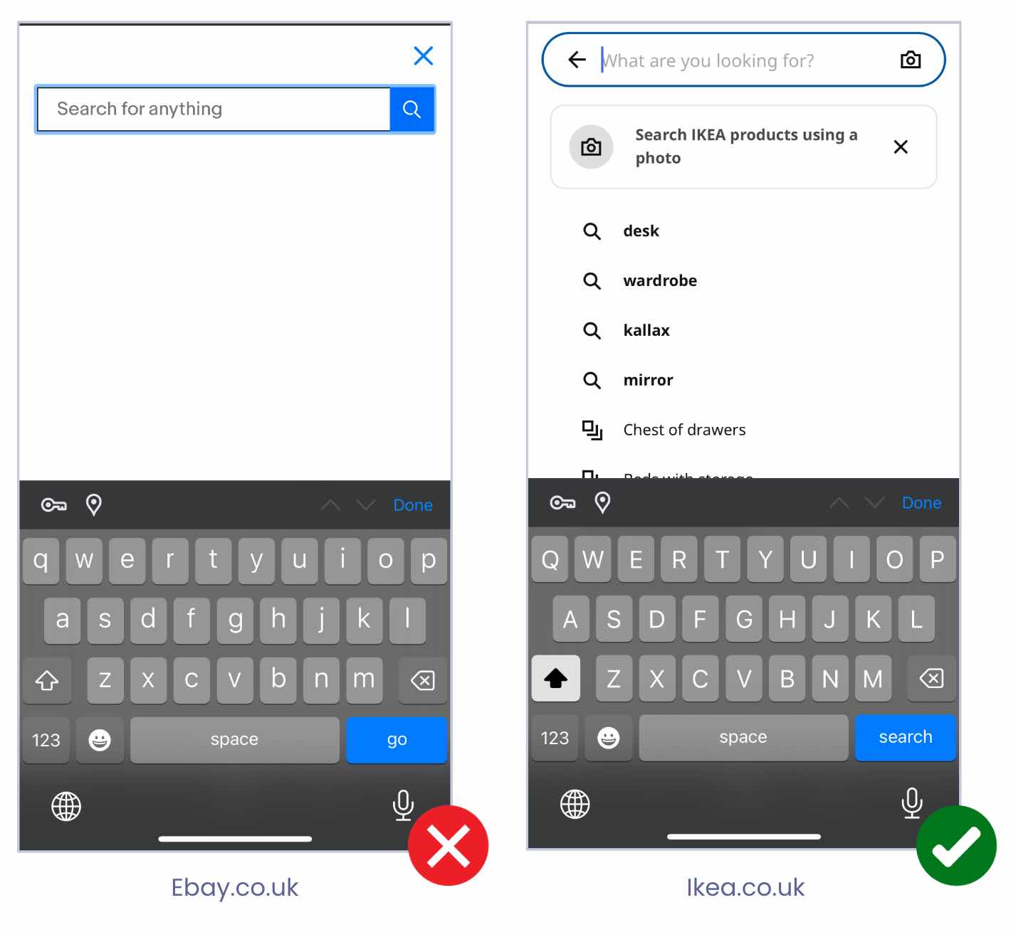 mobile empty query state